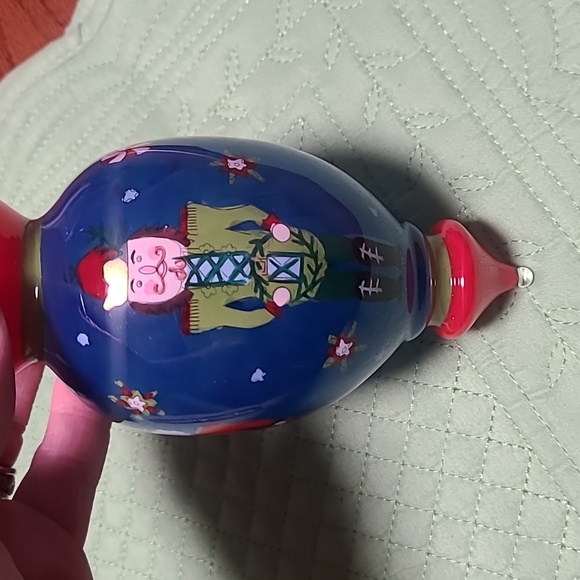 Nutcracker Glass Christmas Ornament Li Bien 2017 Pier 1 Holiday Hand Painted - Picture 6 of 6